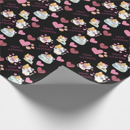 Babymädchen Geschenkpapier (Ecke)