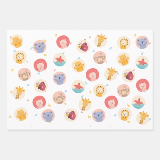 Babymädchen Geschenkpapier Set (Vorderseite)