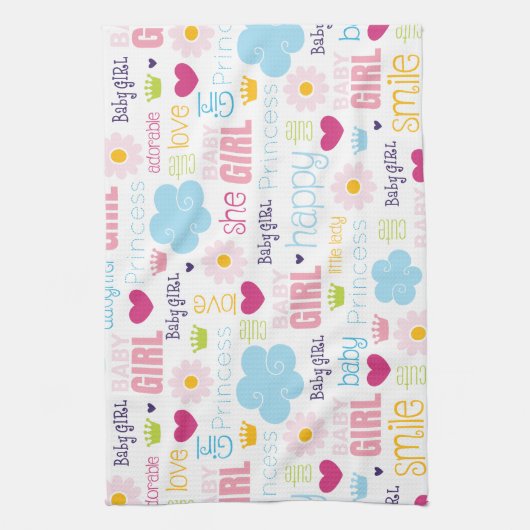 Babymädchen Geschirrtuch (Vertikal)