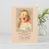Babymädchen-Kinderdusche Einladung (Stehend Vorderseite)