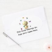 BABYMÄDCHEN MIT 9 SCHALTFLÄCHEN OVALER AUFKLEBER (Umschlag)