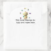 BABYMÄDCHEN MIT 9 SCHALTFLÄCHEN OVALER AUFKLEBER (Tasche)