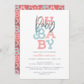 Babymädchen mit modernem Baby-Duschbad Party (Vorne/Hinten)