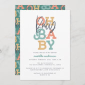 Babymädchen mit modernem Baby-Duschbad Party (Vorne/Hinten)