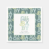 Babymädchen mit modernem Baby-Duschbad Party Serviette (Vorderseite)