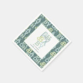 Babymädchen mit modernem Baby-Duschbad Party Serviette (Ecke)