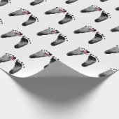 Babymädchen mit rosa Bow Geschenkpapier (Ecke)