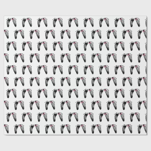 Babymädchen mit rosa Bow Geschenkpapier (Flach)