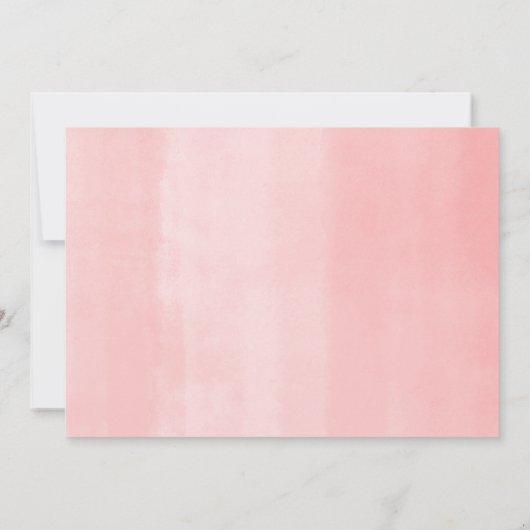 Babymädchen mit rosafarbener Vegetation Tropische Einladung (Rückseite)