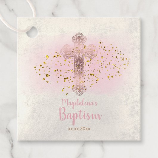 Babymädchen Taufe Geschenkanhänger (Vorderseite)