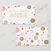 Babymädchen, Windelruderfahrschein, Imitate Glitze Begleitkarte (Vorne/Hinten)