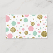 Babymädchen, Windelruderfahrschein, Imitate Glitze Begleitkarte (Rückseite)