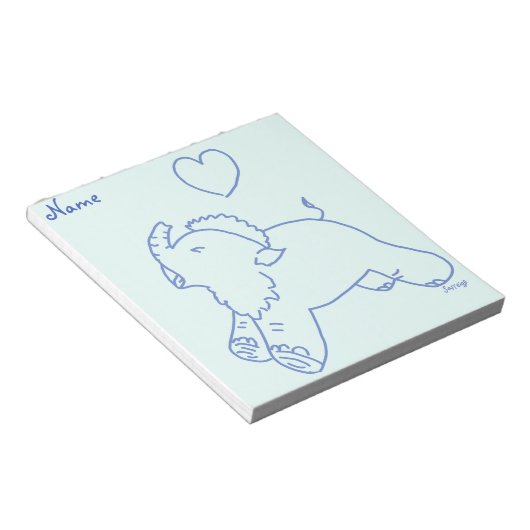 Babymammut gähnt notizblock (angewinkelt)