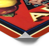 Babymarke Äpfel Fruchtkäse-Etikett der 40er Jahre Poster (Ecke)