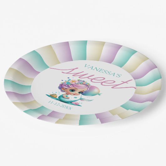 Babymatte Pappteller (Schrägansicht)