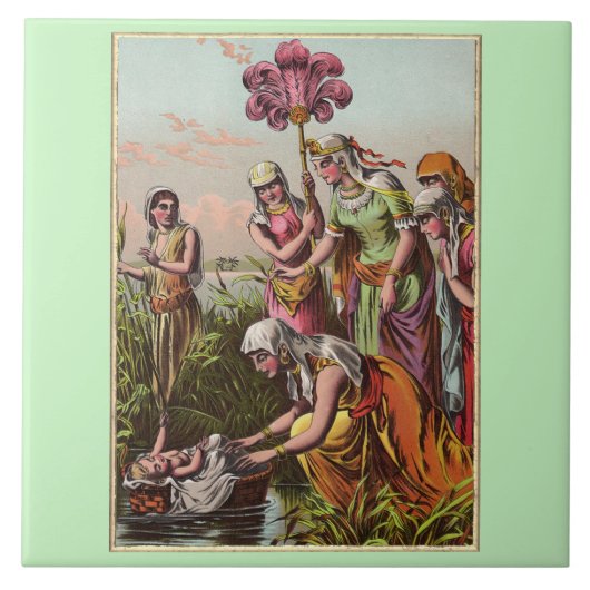 Babymäuse in einem Korb Fliese (Vorderseite)