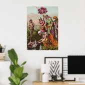 Babymäuse in einem Korb Poster (Heimbüro)