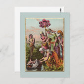 Babymäuse in einem Korb Postkarte (Vorne/Hinten)