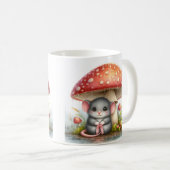 Babymäuse unter Mushroom Umbrella Kaffeetasse (VorderseiteRechts)