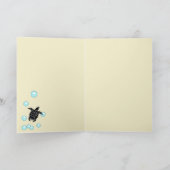 Babymeerschildkröte-Grußkarte Karte (Innenseite)