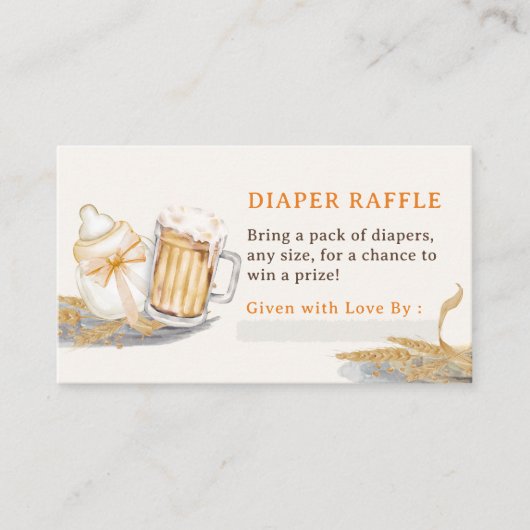 Babymilch Flasche Bier Diaper Umschließkarte Begleitkarte (Vorderseite)