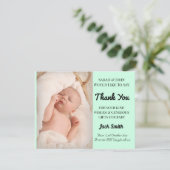 Babyminze Geburtsankündigung Danke Karte (Stehend Vorderseite)