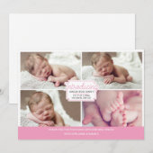 Babymitteilung/danken Ihnen zu kardieren Dankeskarte (Vorne/Hinten)