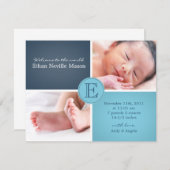 Babymitteilungskarte Einladung (Vorne/Hinten)