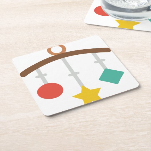 Babymobil Rechteckiger Pappuntersetzer (angewinkelt)