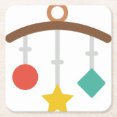 Babymobil Rechteckiger Pappuntersetzer (Vorderseite)