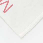 Babymonate Rosa Mit Monogramm Fleecedecke (Ecke)