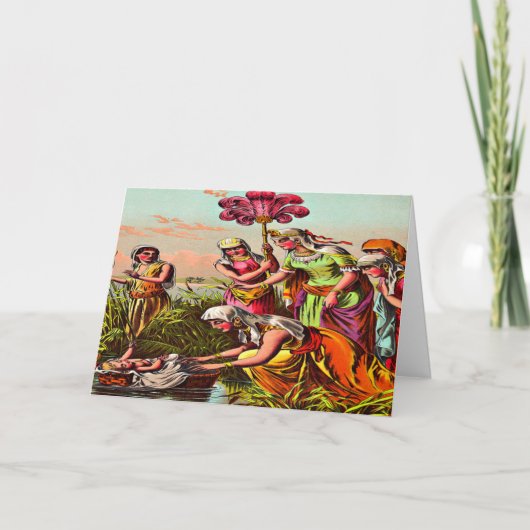 Babymose am Fluss Grußkarte 2 Karte (Vorderseite)