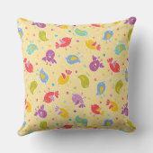 Babymuster mit niedlichen Vögeln Kissen (Rückseite)