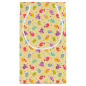 Babymuster mit niedlichen Vögeln Kleine Geschenktüte (Rückseite)