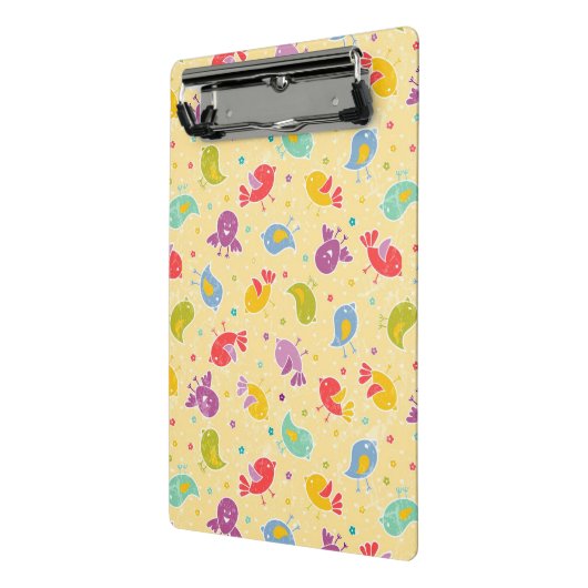 Babymuster mit niedlichen Vögeln Mini Klemmbrett (Gewinkelt2)