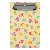 Babymuster mit niedlichen Vögeln Mini Klemmbrett (Vorderseite)