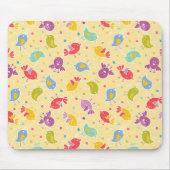 Babymuster mit niedlichen Vögeln Mousepad (Vorne)