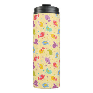 Babymuster mit niedlichen Vögeln Thermosbecher