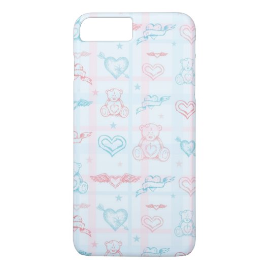 Babymuster mit Teddybären Case-Mate iPhone Hülle (Rückseite)