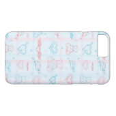 Babymuster mit Teddybären Case-Mate iPhone Hülle (Rückseite (Horizontal))