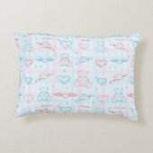 Babymuster mit Teddybären Dekokissen (Rückseite)