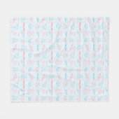 Babymuster mit Teddybären Fleecedecke (Vorderseite (Horizontal))