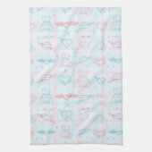 Babymuster mit Teddybären Geschirrtuch (Vertikal)