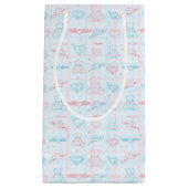 Babymuster mit Teddybären Kleine Geschenktüte (Vorderseite)