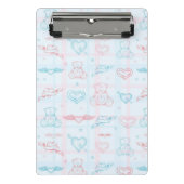 Babymuster mit Teddybären Mini Klemmbrett (Vorderseite)