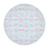 Babymuster mit Teddybären Schneidebrett (Vorderseite)