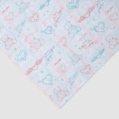 Babymuster mit Teddybären Seidenpapier (Ausschnitt)