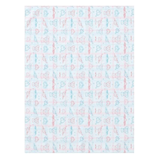 Babymuster mit Teddybären Tischdecke (Vorderseite)