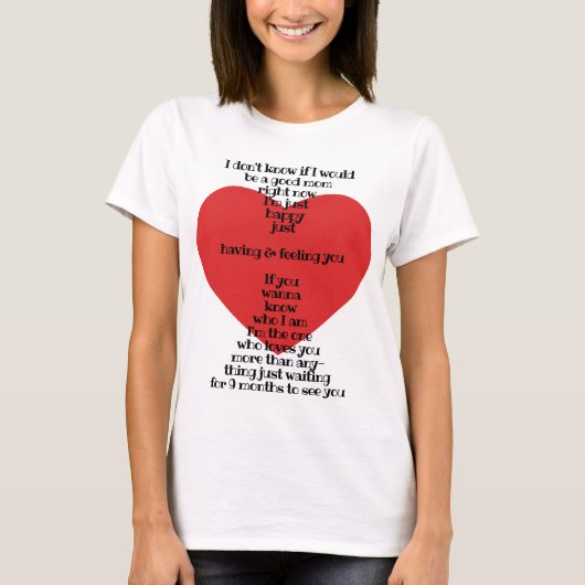 Babynachricht T-Shirt (Vorderseite)