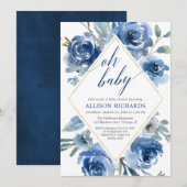 Babynacht-Blütendusche Einladung (Vorne/Hinten)